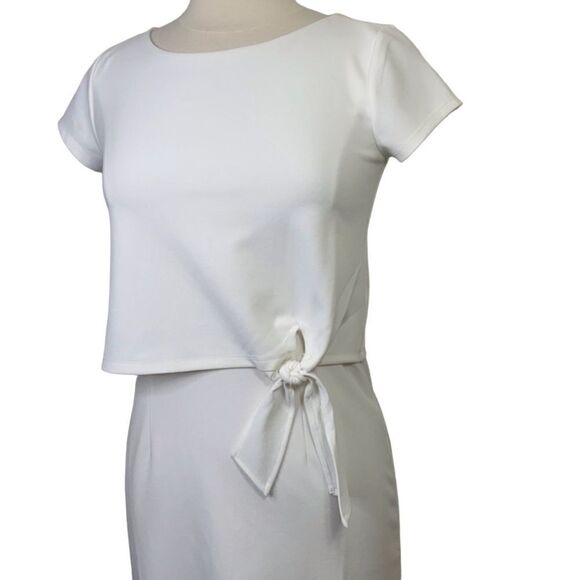 CREMIEUX Women’s OFF White Tie Front Dress Size M - Picture 3 of 9